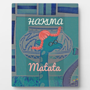 Funny African Giraffe Print Fotoplatte