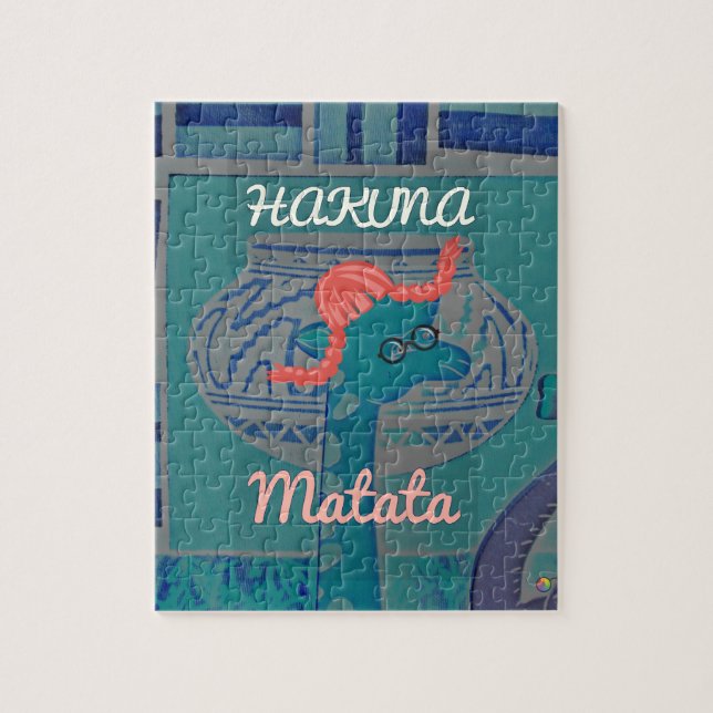 Funny African Giraffe Print Puzzle (Vertikal)