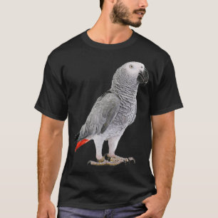 Funny African Gray Parrot Bird Shirt Damen Mens