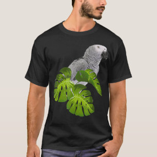 Funny African Gray Parrot Bird Shirt Damen Mens