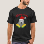 Funny African Gray Parrot Merry Mais Weihnachten T-Shirt<br><div class="desc">Funny African Gray Parrot Merry Mais Weihnachten Weihnachten 776</div>