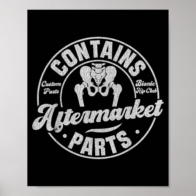 Funny After Hip Surgery Recovery Bionic Hip Replac Poster (Vorne)