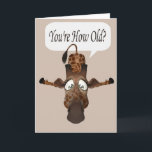 Funny Age Giraffe Birthday Karte<br><div class="desc">Giraffe Geburtstagskarte,  du bist wie alt? altersbezogene Spaß Grüße Karte .. Mega niedliche Giraffe mit riesigen schockierten Augen .. Giraffenkarten von Ricaso</div>