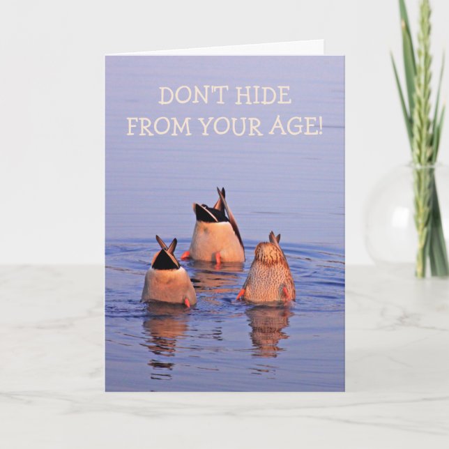 Funny Age Joke Duck Birthday Karte (Vorderseite)