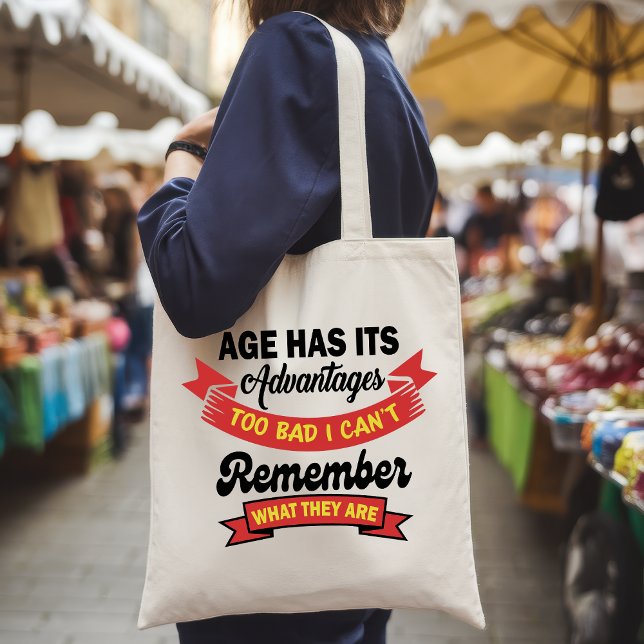 Funny Aging Quote Tote Tag - zertifiziert Vintag Tragetasche (Von Creator hochgeladen)