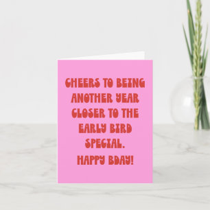 Funny Aging zu älteren schneebedeckten Spaß Geburt Karte