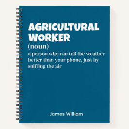 Funny Agricultural Worker Gift Notizbuch