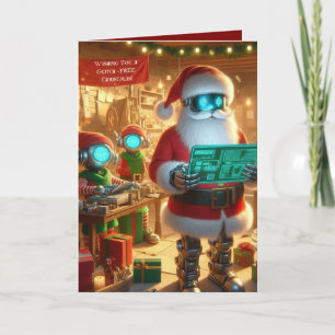 Funny Ai Chatbot Santa Greeting Card Feiertagskarte