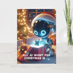 Funny Ai Christmas Chatbot Geschenk für Unternehme Feiertagskarte