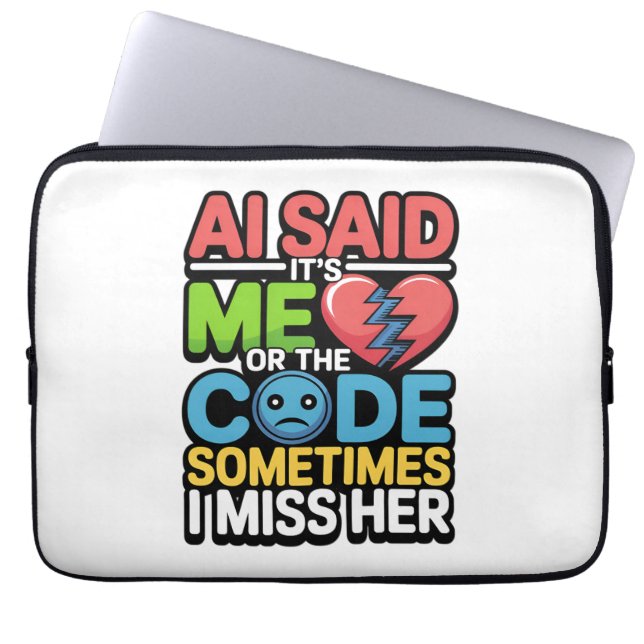 Funny AI Coding Quote - Programmierer-Spaß Laptopschutzhülle (Vorderseite)
