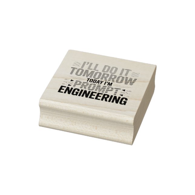 Funny AI Prompt Engineering Geek Zitat Gummistempel (Stempel)