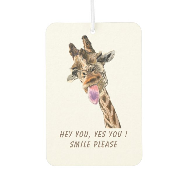 Funny Air Fresheners mit spielerischer Giraffe - L Autolufterfrischer (Vorderseite)