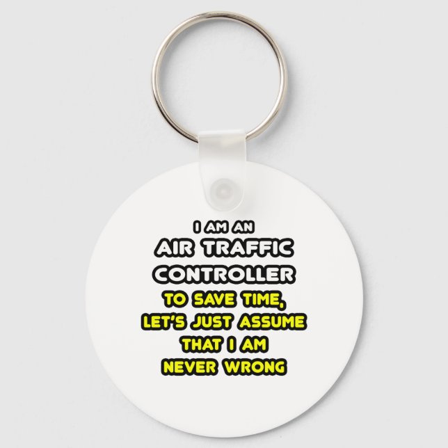 Funny Air Traffic Controller T - Shirt Schlüsselanhänger (Vorderseite)