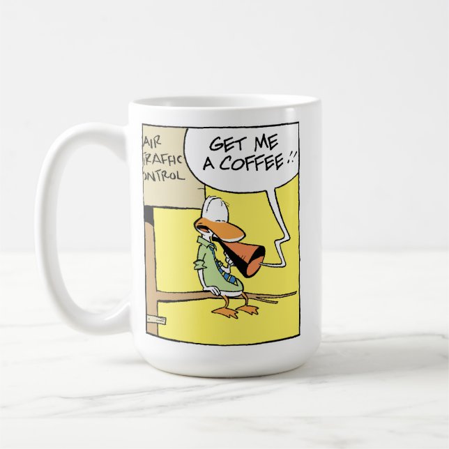 Funny Air Traffic Kontrolle Cartoon Kaffee Tasse (Links)