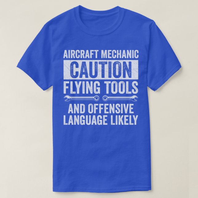 Funny Aircraft Mechaning Fixing Airplanes 1 T-Shirt (Design vorne)