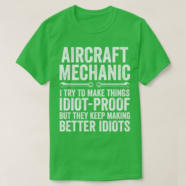 Funny Aircraft Mechaning Fixing Airplanes T-Shirt (Design vorne)