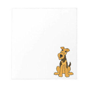 Funny Airedale Doppy Puppy Notizblock