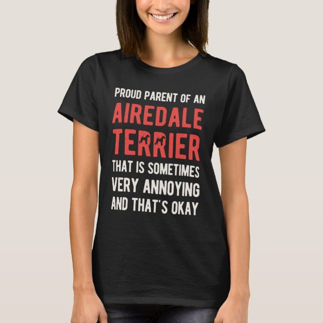 Funny Airedale Terrier T-Shirt (Vorderseite)