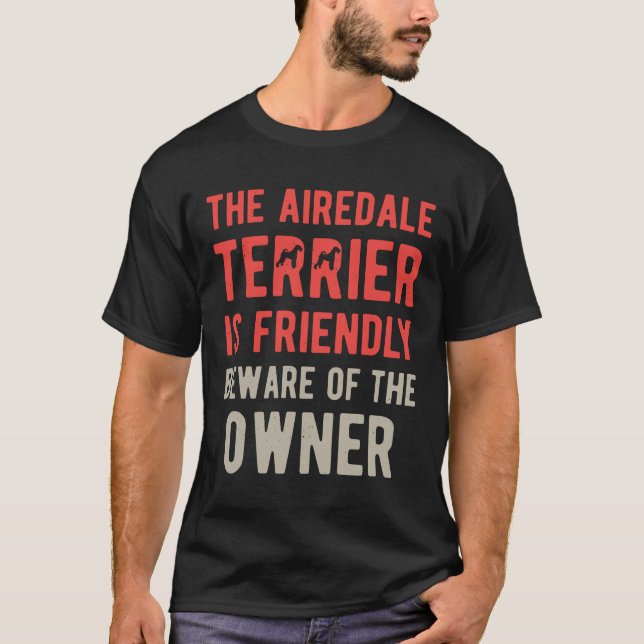 Funny Airedale Terrier T-Shirt (Vorderseite)