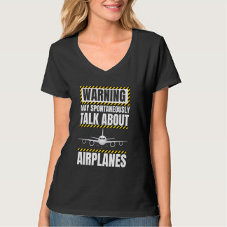 Funny Airplane Art of Men Women Pilot Aviation Pl T-Shirt