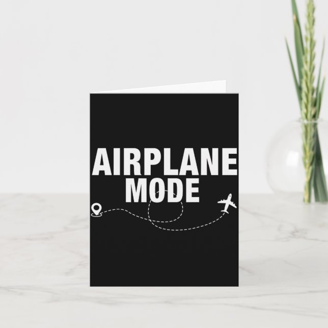 Funny Airplane Mode Flying Traveler Gift  Karte (Vorderseite)