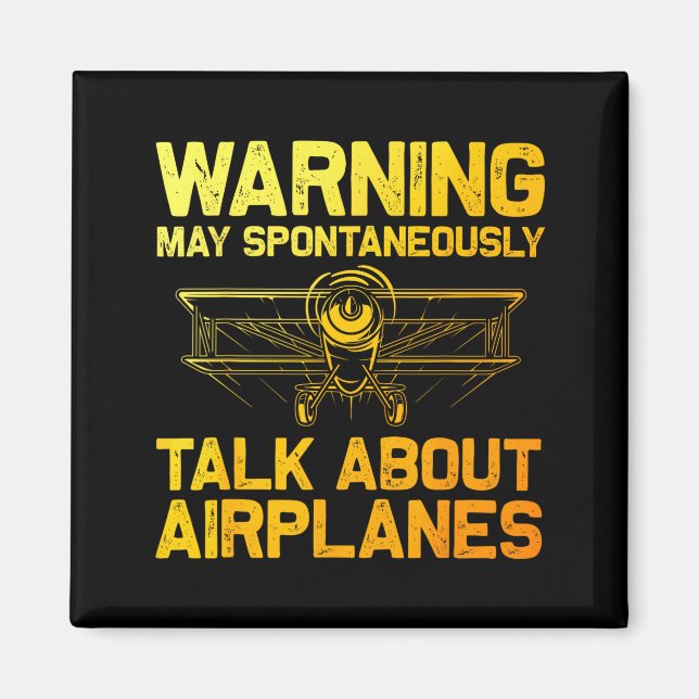 Funny Airplane Novelty For Men Women Plane Aviatio Magnet (Vorne)