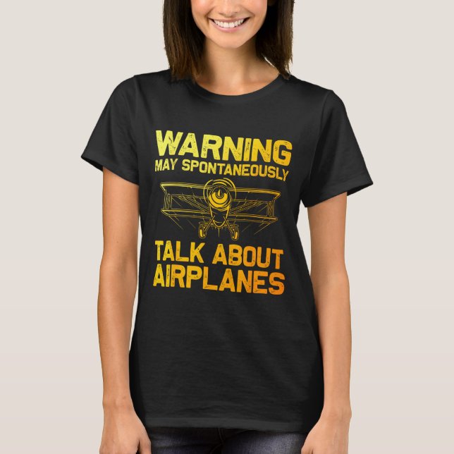 Funny Airplane Novelty For Men Women Plane Aviatio T-Shirt (Vorderseite)
