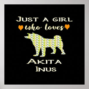 Funny Akita Lover Geschenk, Akita Pet Besitzer Ges Poster