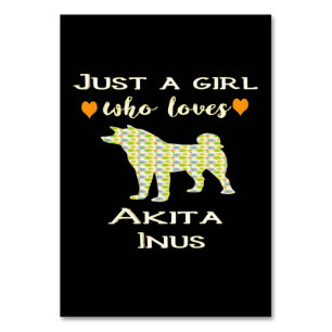 Funny Akita Lover Geschenk, Akita Pet Besitzer Ges Tischnummer