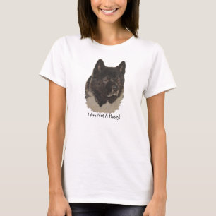 Funny akita Slogan nicht ein Husky Portrait Kunst T-Shirt