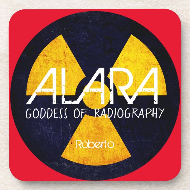 Funny ALARA Goddess of Radiography Getränkeuntersetzer (Vorderseite)
