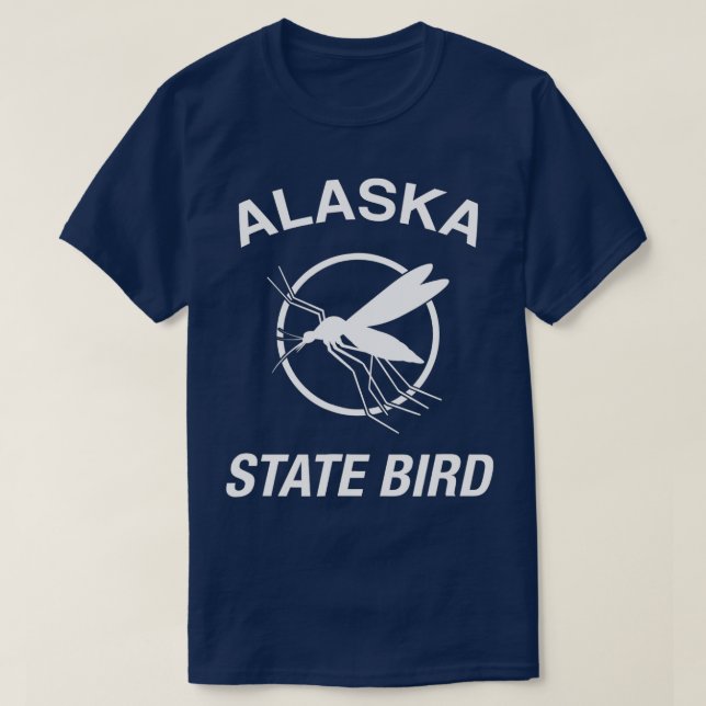Funny Alaska Staat Bird Mosquito T-Shirt (Design vorne)