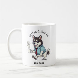 Funny Alaskan Klee Kai Business Suit Coffee Kaffeetasse