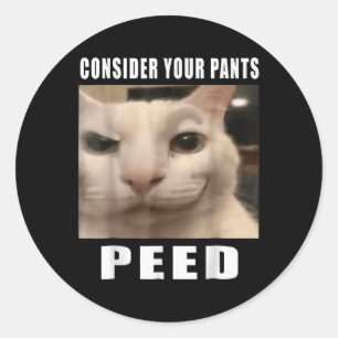 Funny Albern Cat Memes By 919 Designs berücksichti Runder Aufkleber