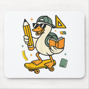 Funny Albern Gänse Niedliche Ente Zurück zur Schul Mousepad