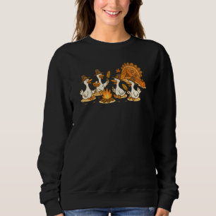 Funny Albern Goose Camping Erntedank Sweatshirt