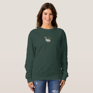 Funny Albern Goose Forest Green Sweatshirt