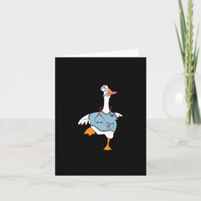 Funny Albern Goose Nurse Club Krankenschwester Stu Karte (Vorderseite)