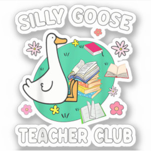 Funny Albern Goose Teacher Club Aufkleber