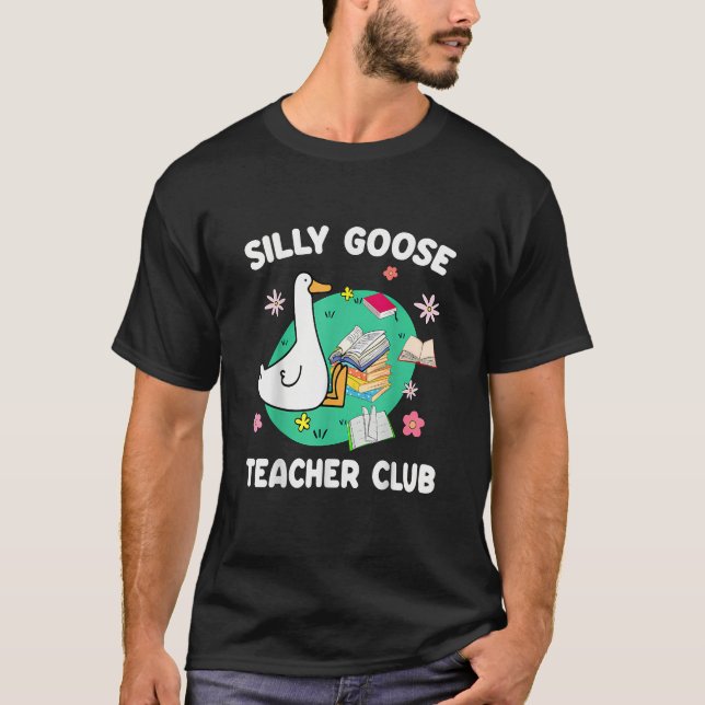 Funny Albern Goose Teacher Club T-Shirt (Vorderseite)