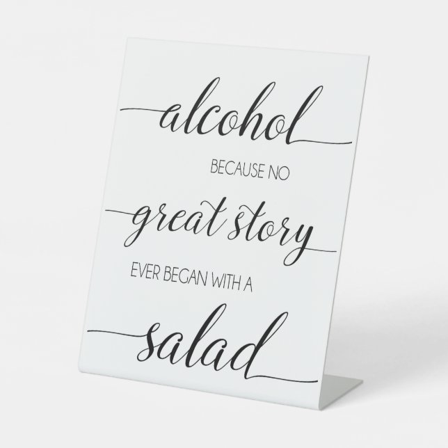 Funny Alcohol Bar Pedestal Zeichen Sockelschild (Vorderseite)