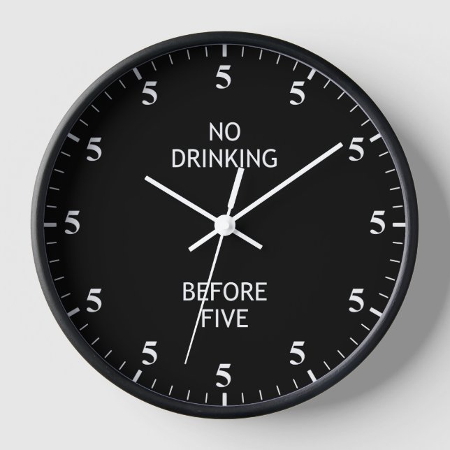 Funny Alcohol Lovers Barkeeper Pub Bar Clock Uhr (Vorderseite)