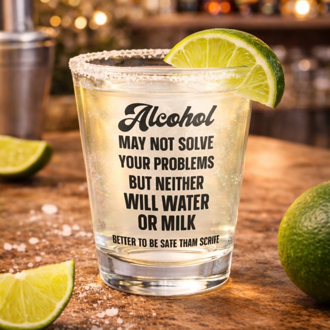 Funny Alcohol wird Ihre Probleme möglicherweise ni Schnapsglas (Von Creator hochgeladen)