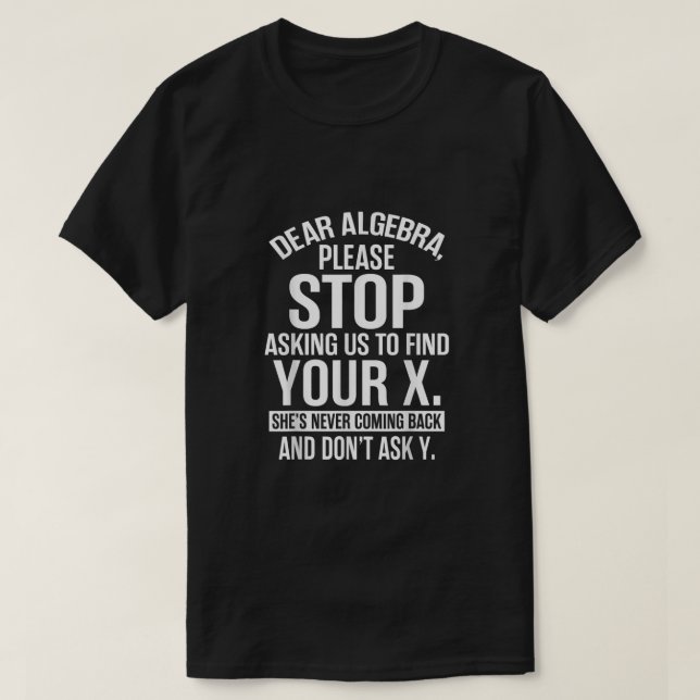 Funny Algebra Apparel - Awesome Math Majors Design T-Shirt (Design vorne)