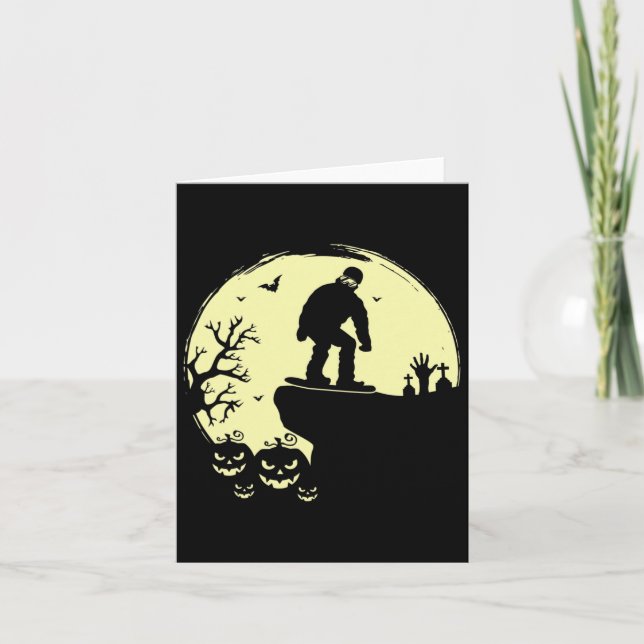 Funny Alien Bull Ghost Halloween Dies ist ein Boo Karte (Vorderseite)