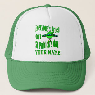Funny Alien Cartoon St Patrick's Truckerkappe