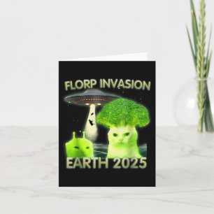 Funny Alien Cat Meme Florp Invasion Earth 2025 Wom Karte