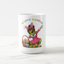 Funny Alien Easter Bunny Dabbing Cute Easter Egg Kaffeetasse