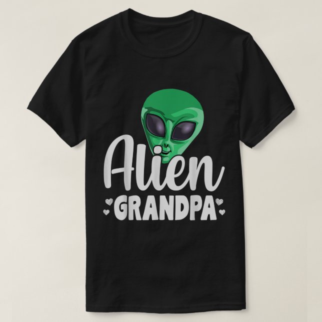 Funny Alien Grandpa Design T-Shirt (Design vorne)