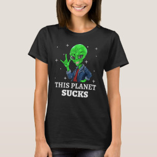 Funny Alien in Jean Jacket , Dieser Planet Sind zu T-Shirt